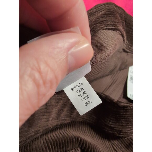 LOFT Brown Corduroy Skirt Women's Size 14 NWT Pockets - Picture 6 of 8